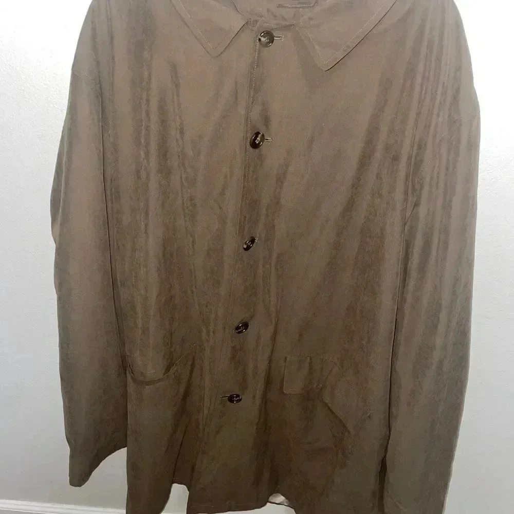 Brooks Brothers wool men’s‎ brown trench coat removable wool lining